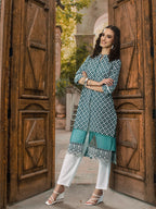 Sangria Chikankari Embroidered Kurta | Grocsy