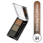 Hilary Rhoda Drawing Eyebrow Palette With 3 Natural Shades - 01 | Grocsy