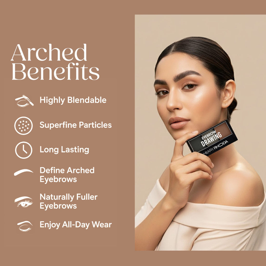 Hilary Rhoda Drawing Eyebrow Palette With 3 Natural Shades - 03 | Grocsy