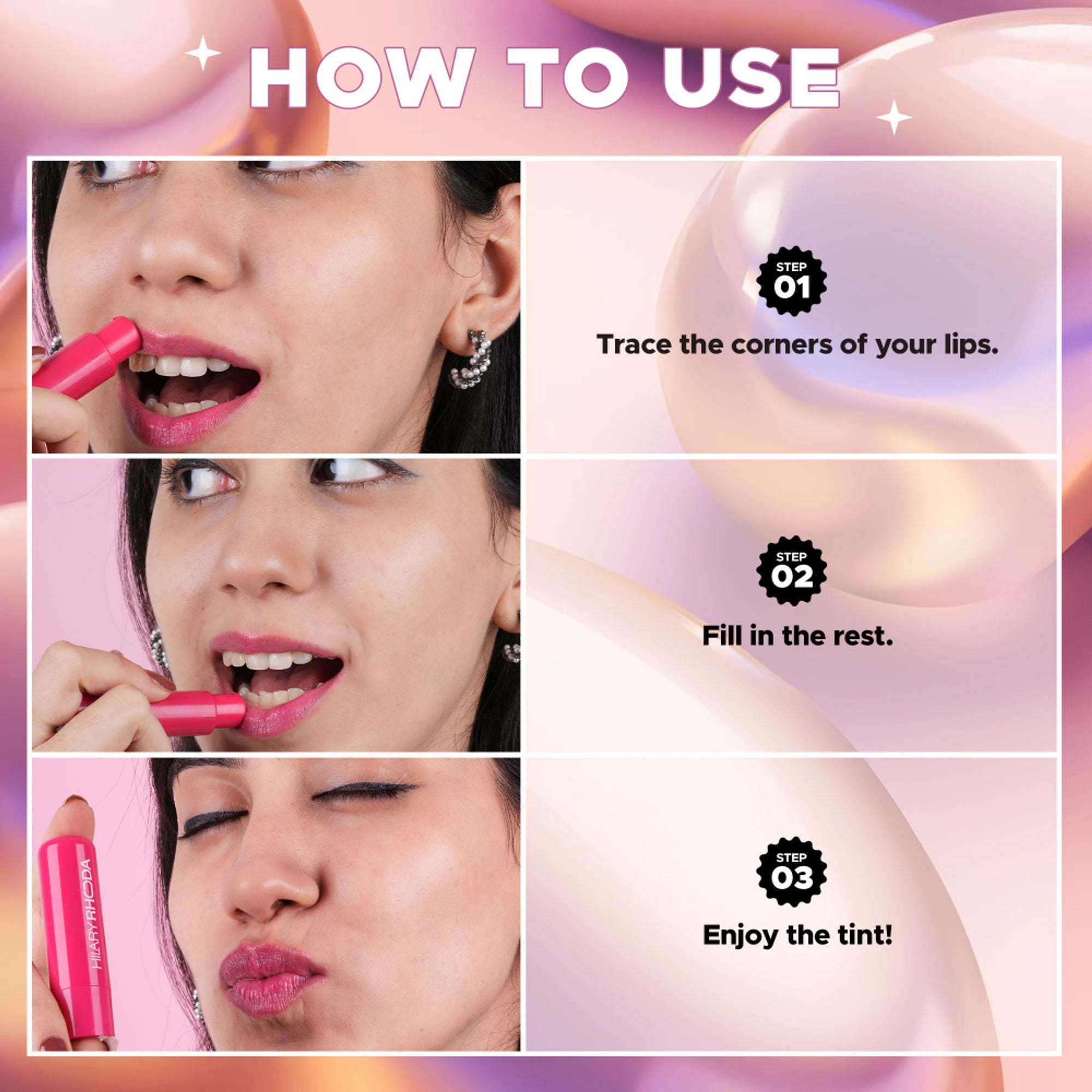 Hilary Rhoda Colour Splash Lip Balm With SPF 15 - Strawberry 03 | Grocsy
