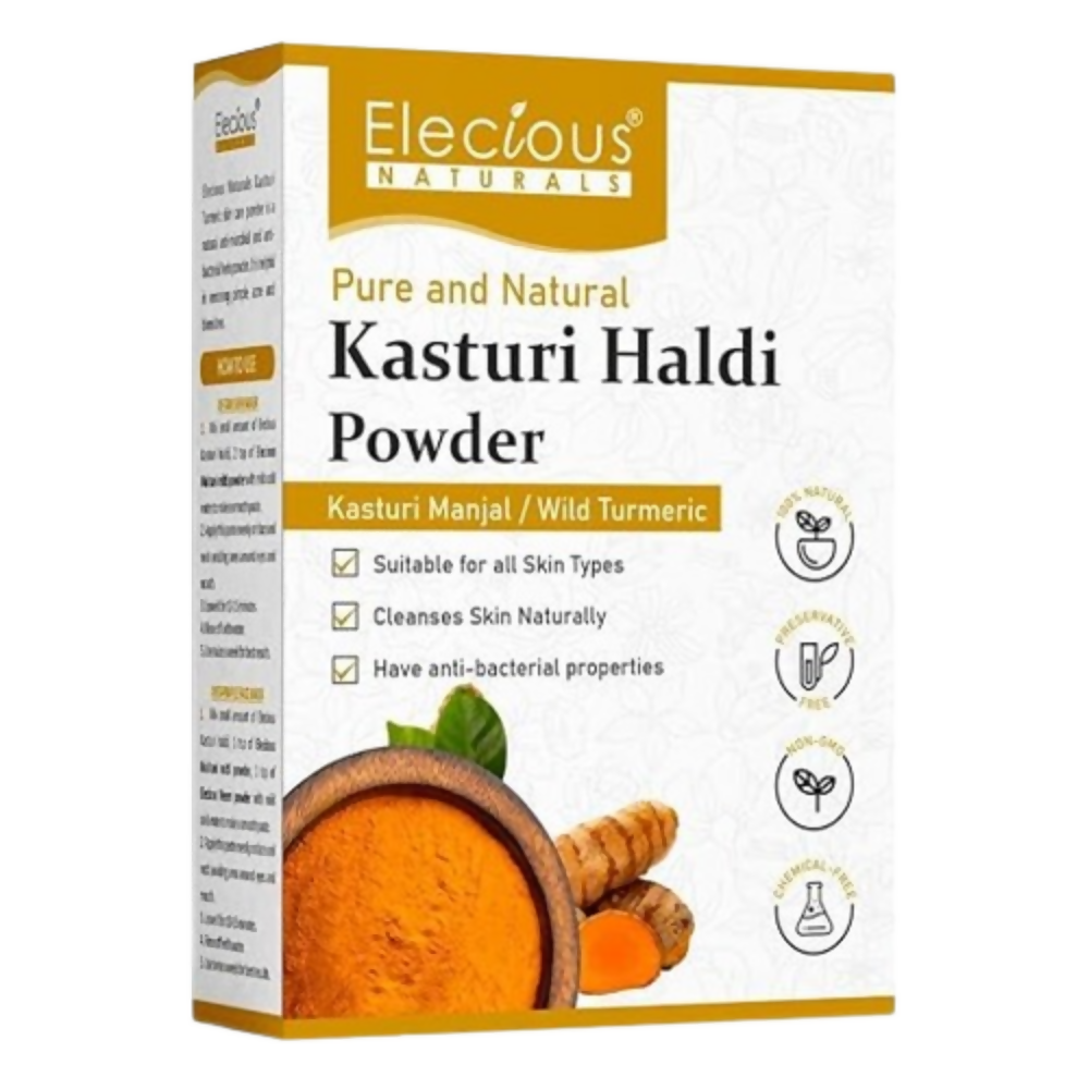 Elecious Kasturi Haldi Powder for Natural Finish face | Grocsy