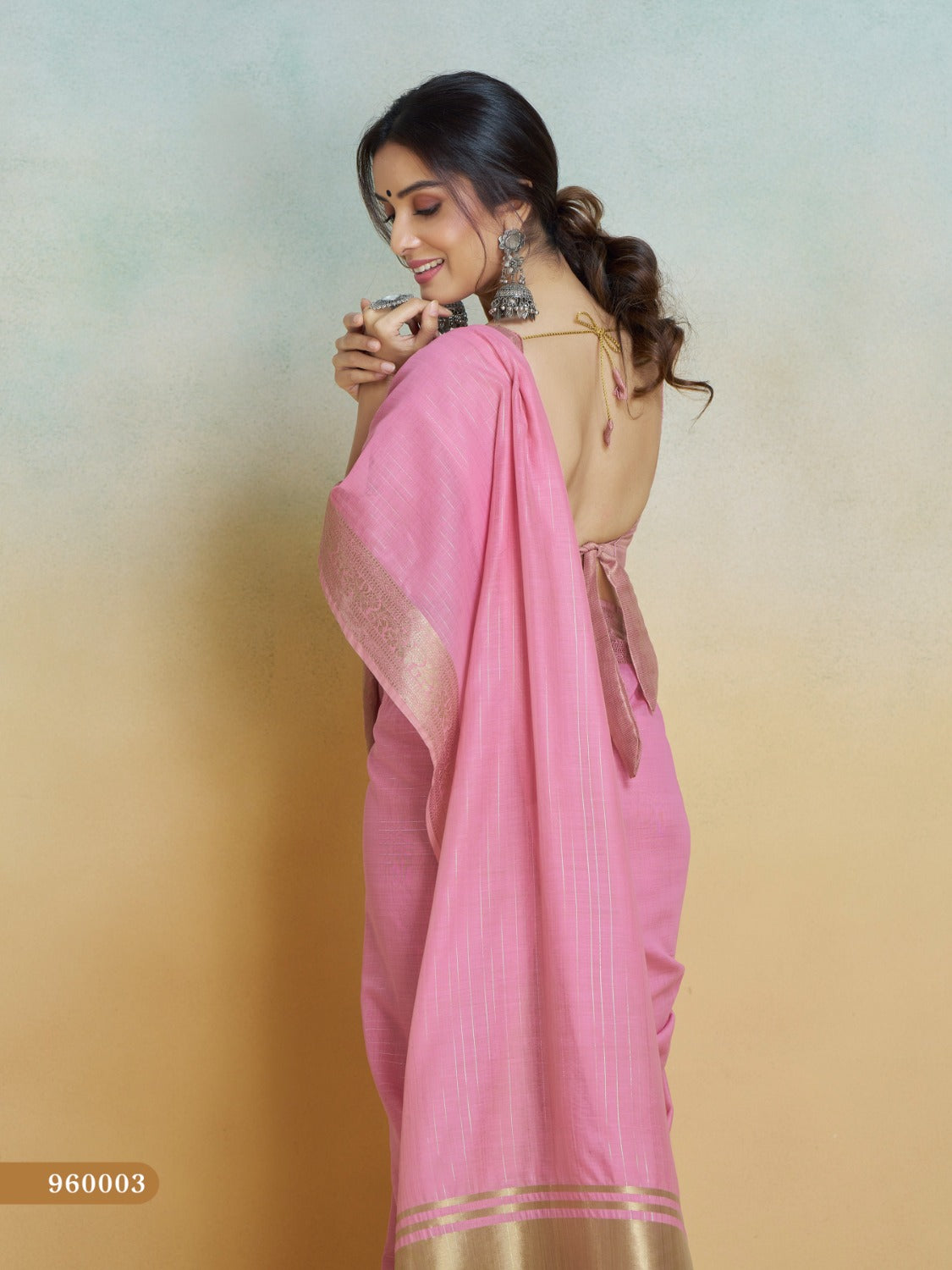 Anaita Pink Handloom Khadi Silk Zari Woven Work Saree With Blouse Piece | Grocsy