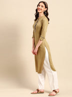 Sangria Yoke Design Mirror Work Kurta | Grocsy