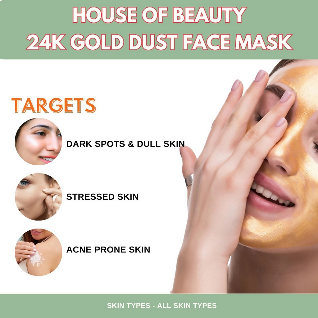 House of Beauty 24K Gold Dust Face Mask | Grocsy