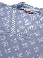 Sangria Floral Printed Regular Pure Cotton Kurta with Salwar | Grocsy