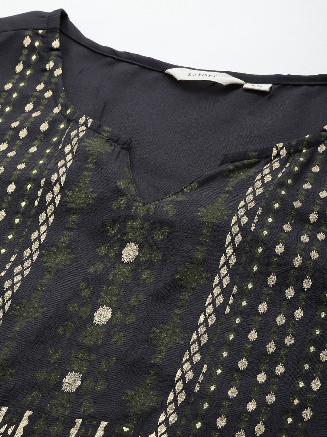 Sztori Plus Size Ethnic Motifs Printed Kurta with Trousers & Dupatta | Grocsy