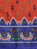 Saree Mall Red & Blue Printed Bhagalpuri Saree | Grocsy