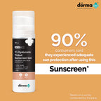 The Derma Co 1% Hyaluronic Tinted Sunscreen SPF 60 Gel PA++++ | Grocsy
