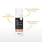 The Derma Co 1% Hyaluronic Tinted Sunscreen SPF 60 Gel PA++++ | Grocsy