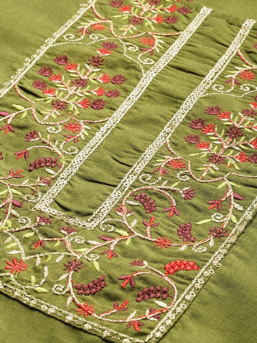 All About You Women Ethnic Motifs Embroidered Sequinned Kurta With Trousers | Grocsy
