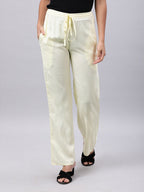 Souchii Cream-Coloured Liva Palazzos | Grocsy