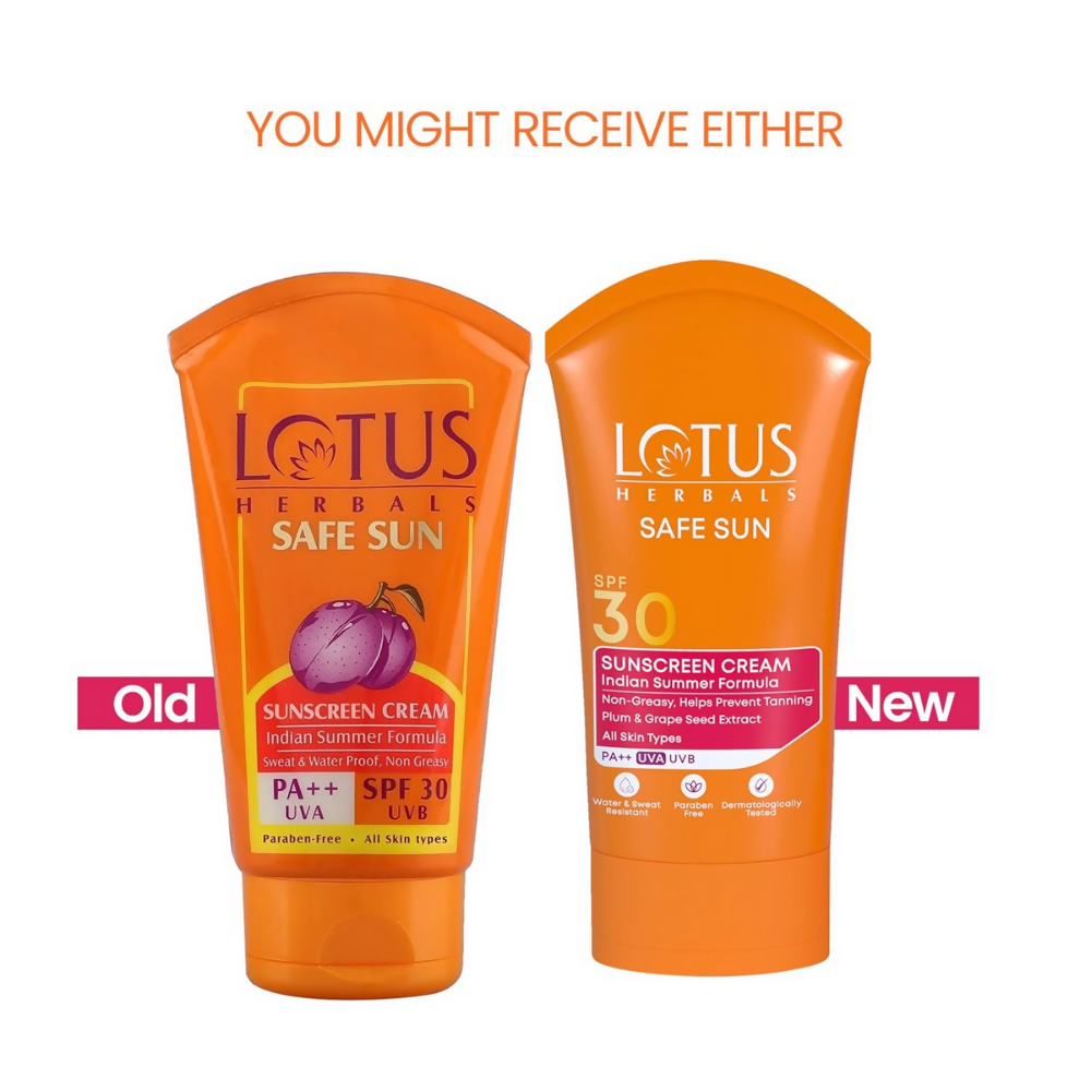 Lotus Herbals Safe Sun Sunscreen Cream SPF 30 PA+++ | Grocsy
