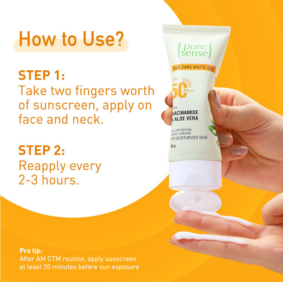 PureSense Sun Care Matte Gel With SPF 50 PA+++ | Grocsy