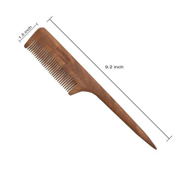 Bodyherbals Neem Wood Tail Comb Handle Dressing Comb | Grocsy
