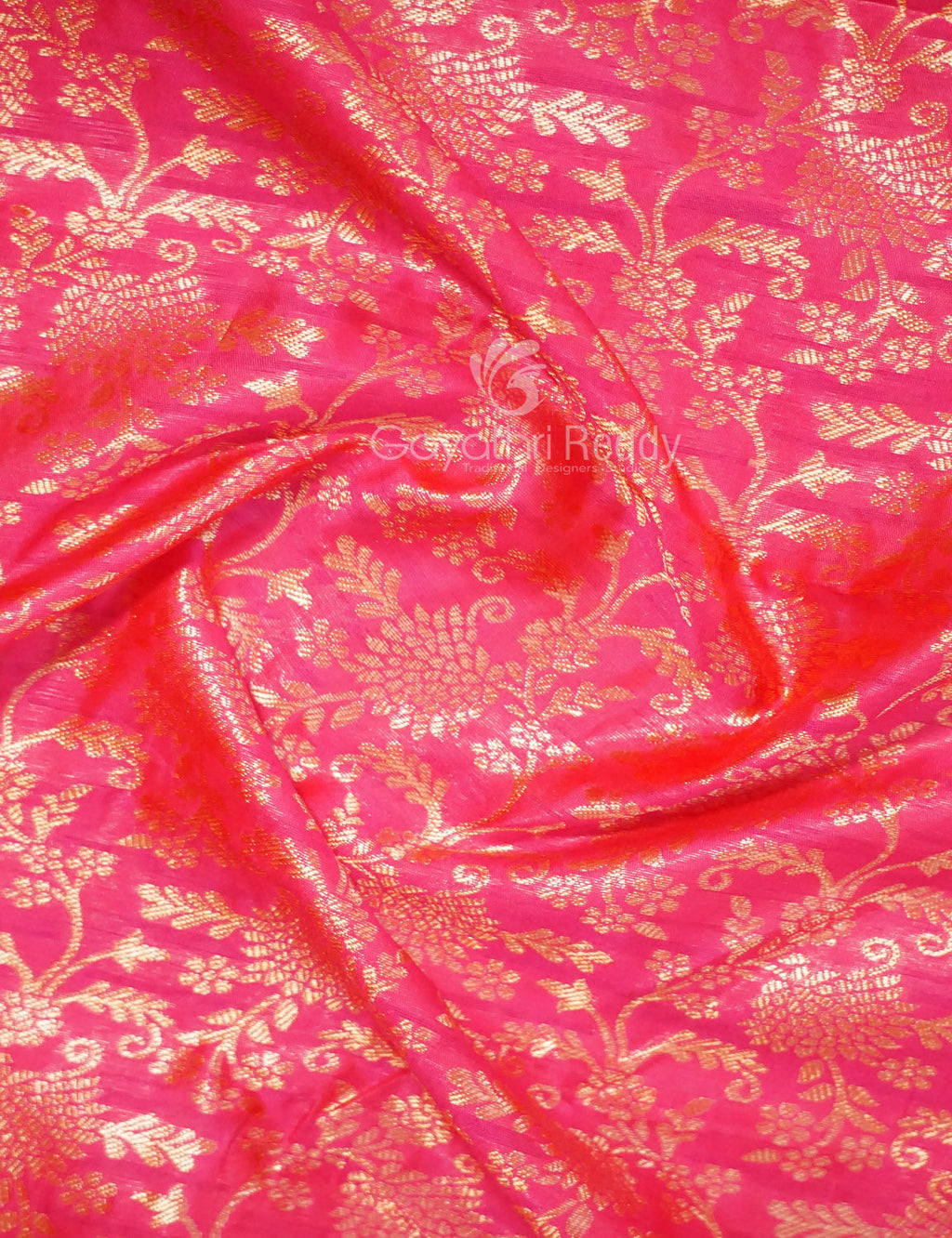 Shades of Peach Pink Floral Designbanaras Semi Silk Saree By Gayathri Reddy Designer Studio | Grocsy