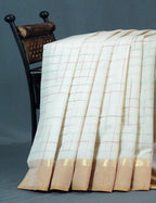 Dual Shade of Milk White And Light Brown Pure Mangalgiri Cotton By Gayathri Reddy Designer Studio | Grocsy