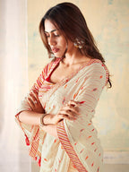 Saree Mall Geometric Printed Gotta Patti Pure Georgette Sarees | Grocsy