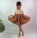 ArthLife Vintage Brown Fit And Flare Dress | Grocsy