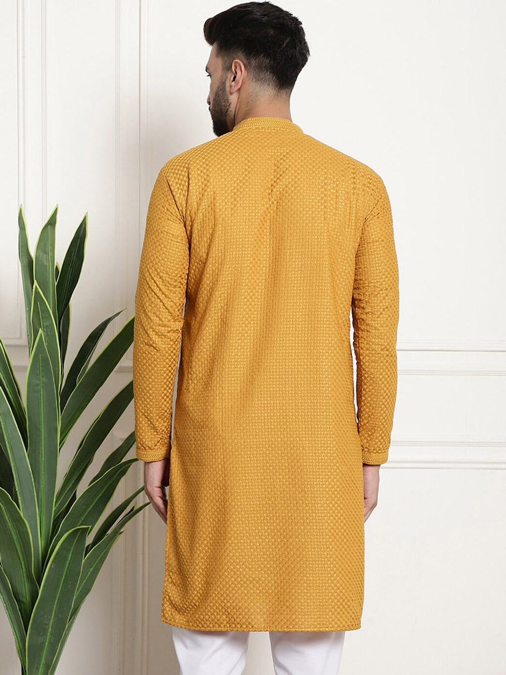 Sojanya Geometric Embroidered Thread Work Pure Cotton Straight Kurta | Grocsy