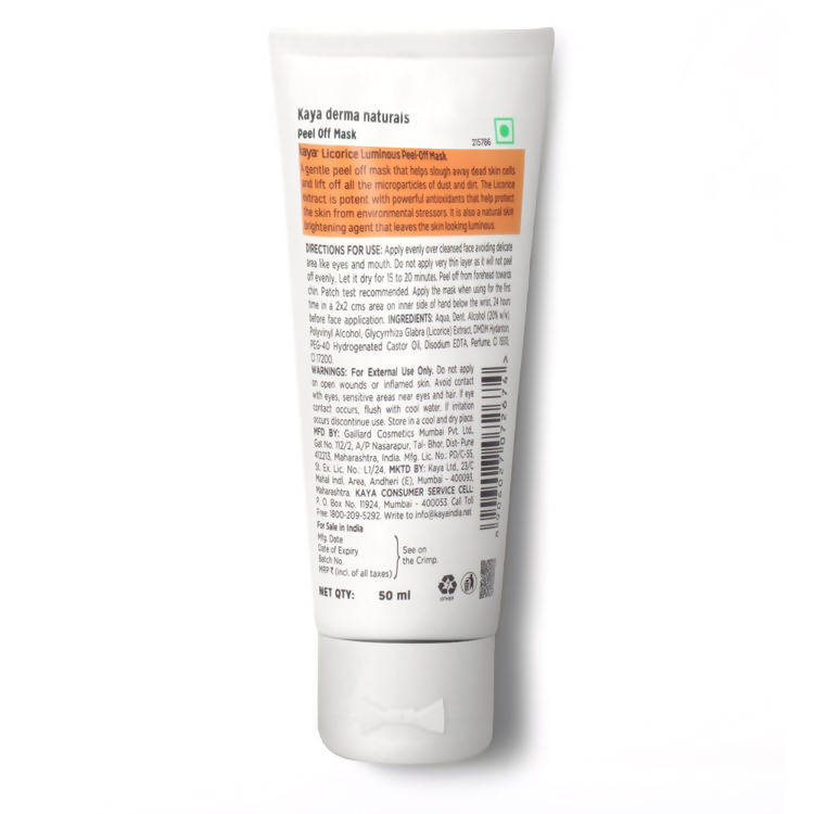 Kaya Licorice Luminous Peel-Off Mask | Grocsy