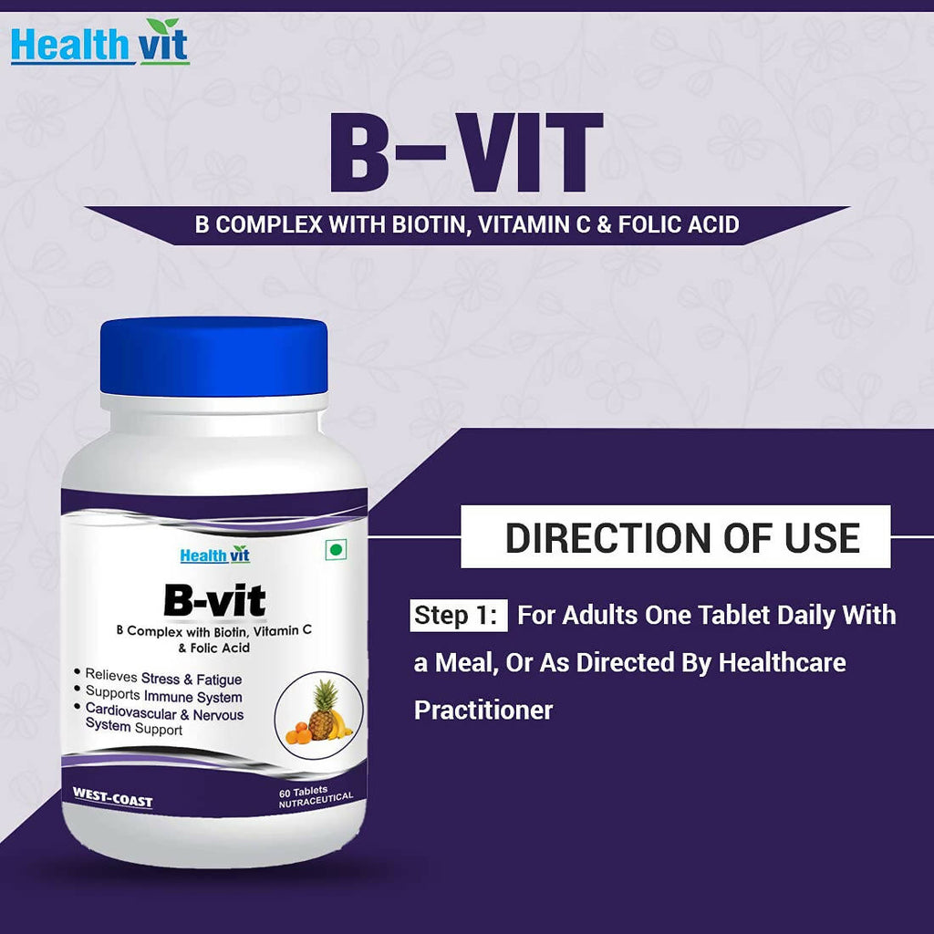 Healthvit Nutrition Natural B-Vit Tablets | Grocsy