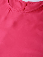 Juniper Women Fuchsia Chanderi Embellished Anarkali Kurta | Grocsy