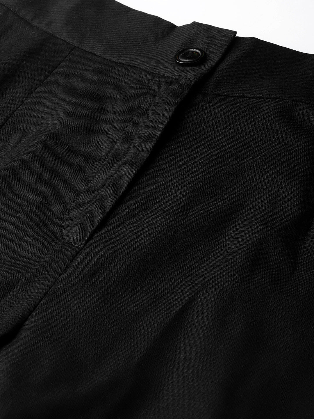 Juniper Women Black Cotton Flex Solid Wide Leg Palazzo | Grocsy