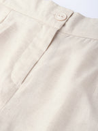 Juniper Women Natural Cotton Flex Solid Wide Leg Palazzo | Grocsy