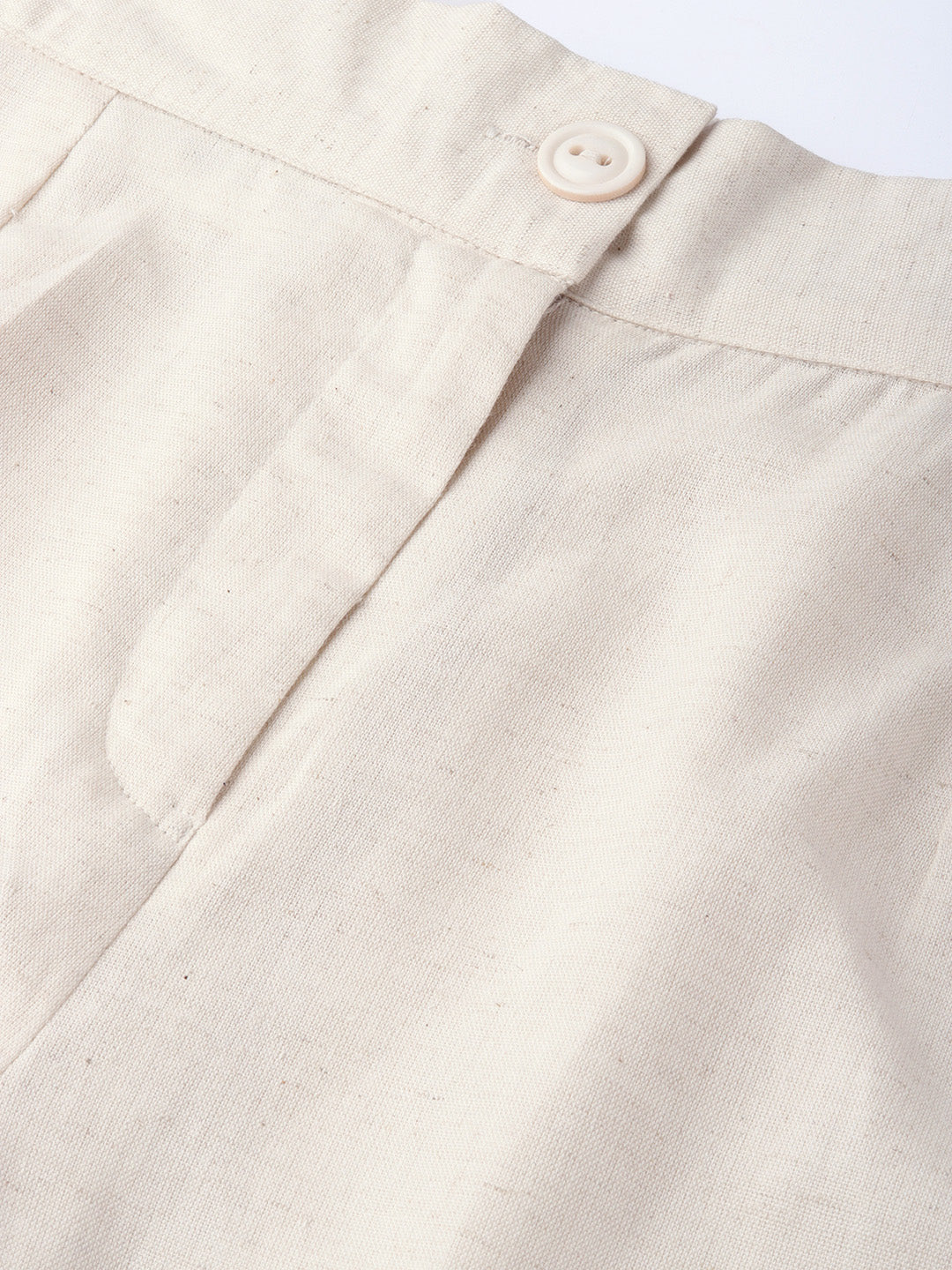 Juniper Women Natural Cotton Flex Solid Wide Leg Palazzo | Grocsy
