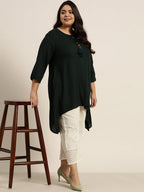 Juniper Women Natural Cotton Flex Solid Wide Leg Palazzo | Grocsy