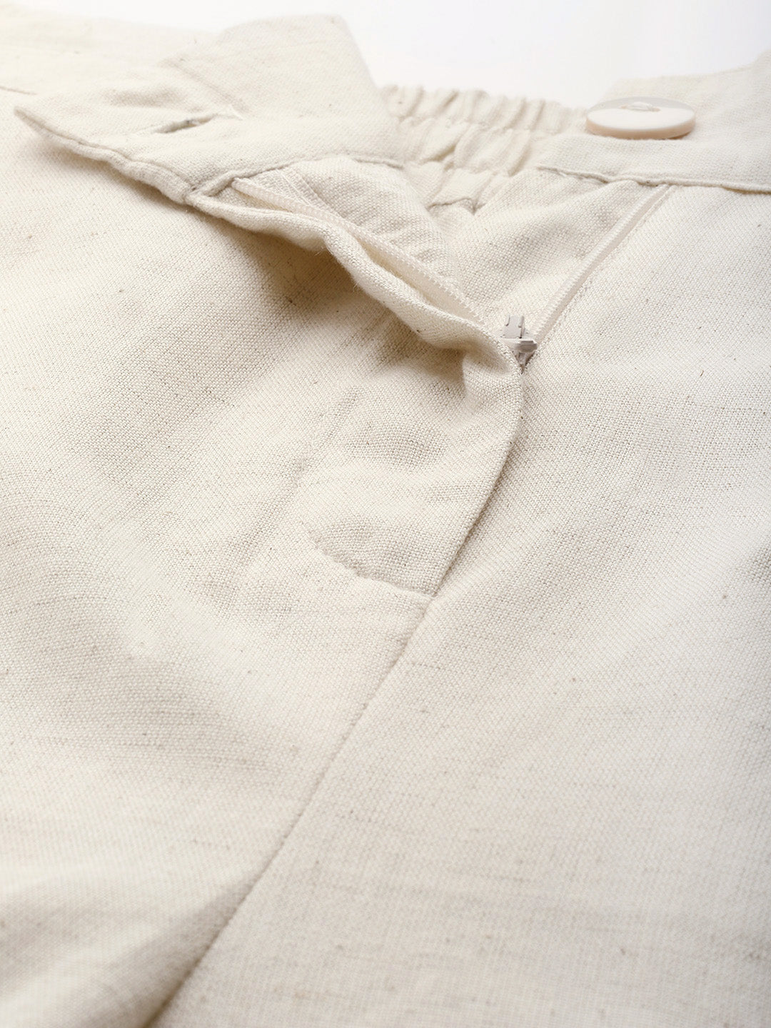 Juniper Women Natural Cotton Flex Solid Wide Leg Palazzo | Grocsy