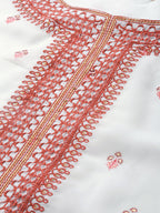 Juniper Womens Maroon Embroidered And Printed Kurta Sharara Dupatta Set | Grocsy