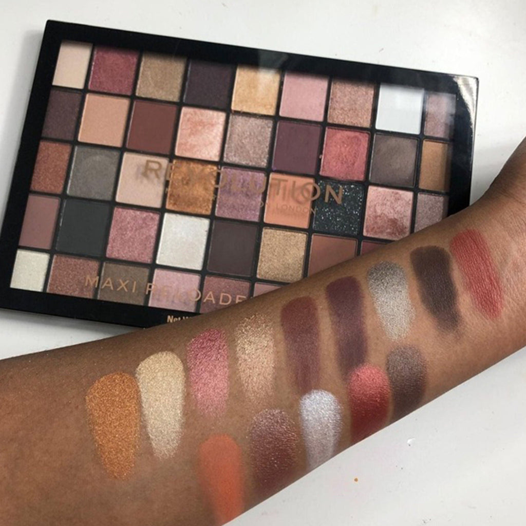 Makeup Revolution Maxi Reloaded Eyeshadow Palette - 45 Shades-Shimmer & Easy Blendable - Large It Up | Grocsy