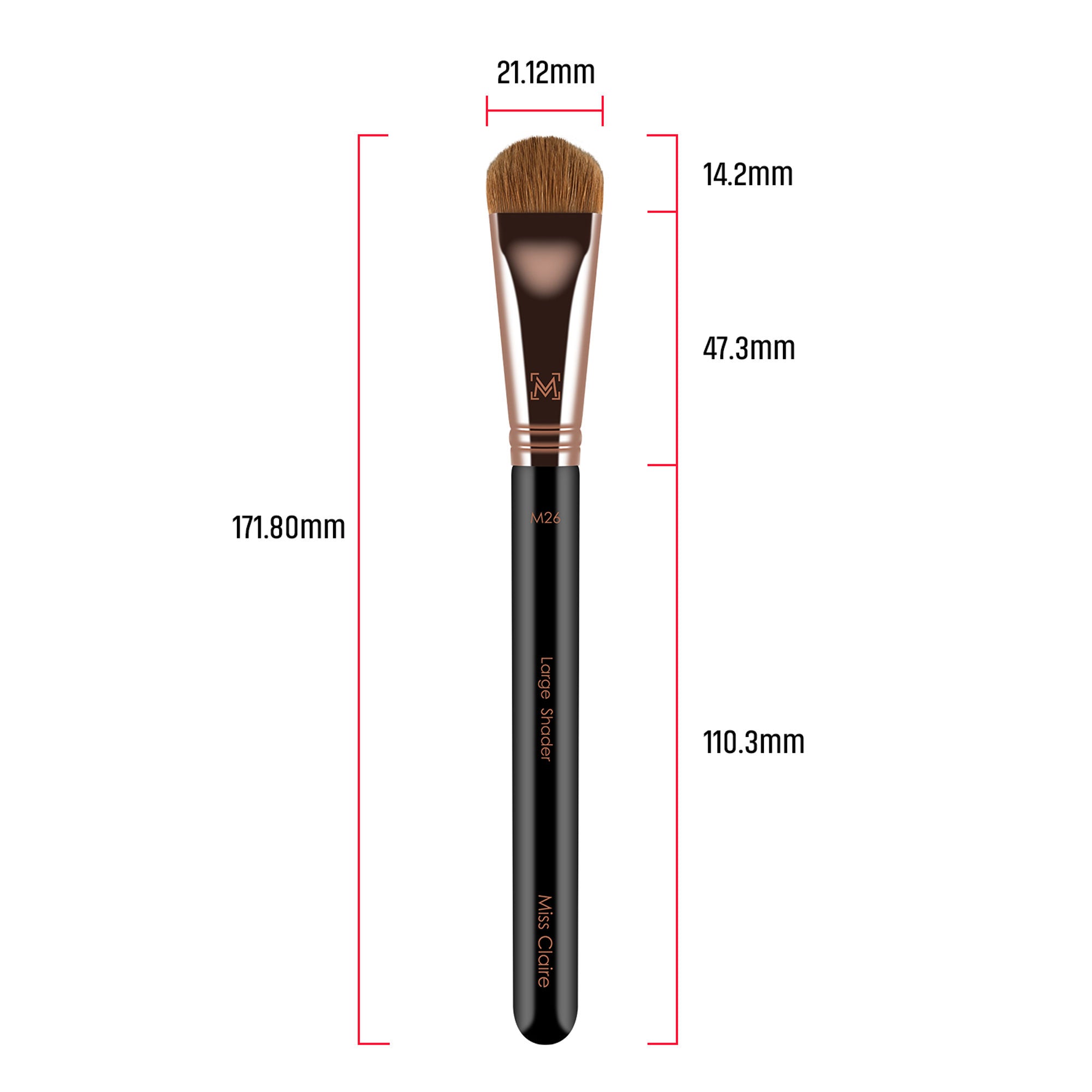 Miss Claire M26 - Large Shader Brush - Rose Gold | Grocsy