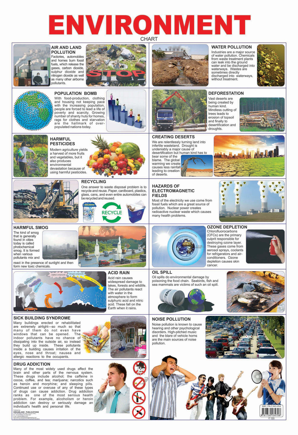 Dreamland Publications Educational Chart for Kids - Environment | Grocsy