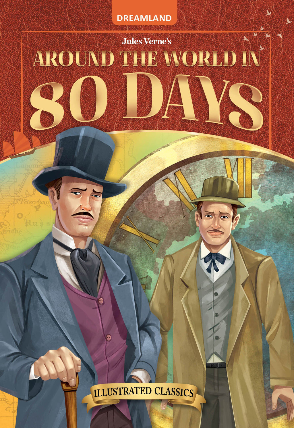 Dreamland Publications Around the World in 80 days- Illustrated Abridged Classics for Children with Practice Questions: Children Classic Fiction Book | Grocsy