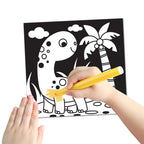 Dreamland Publications Dinosaurs - Velvet Art Set With 10 Free Sketch Pens | Grocsy