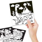 Dreamland Publications Dinosaurs - Velvet Art Set With 10 Free Sketch Pens | Grocsy