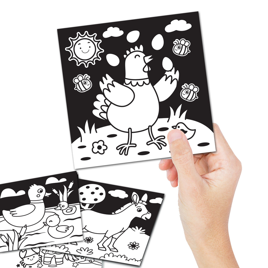 Dreamland Publications Farm - Velvet Art Set With 10 Free Sketch Pens | Grocsy