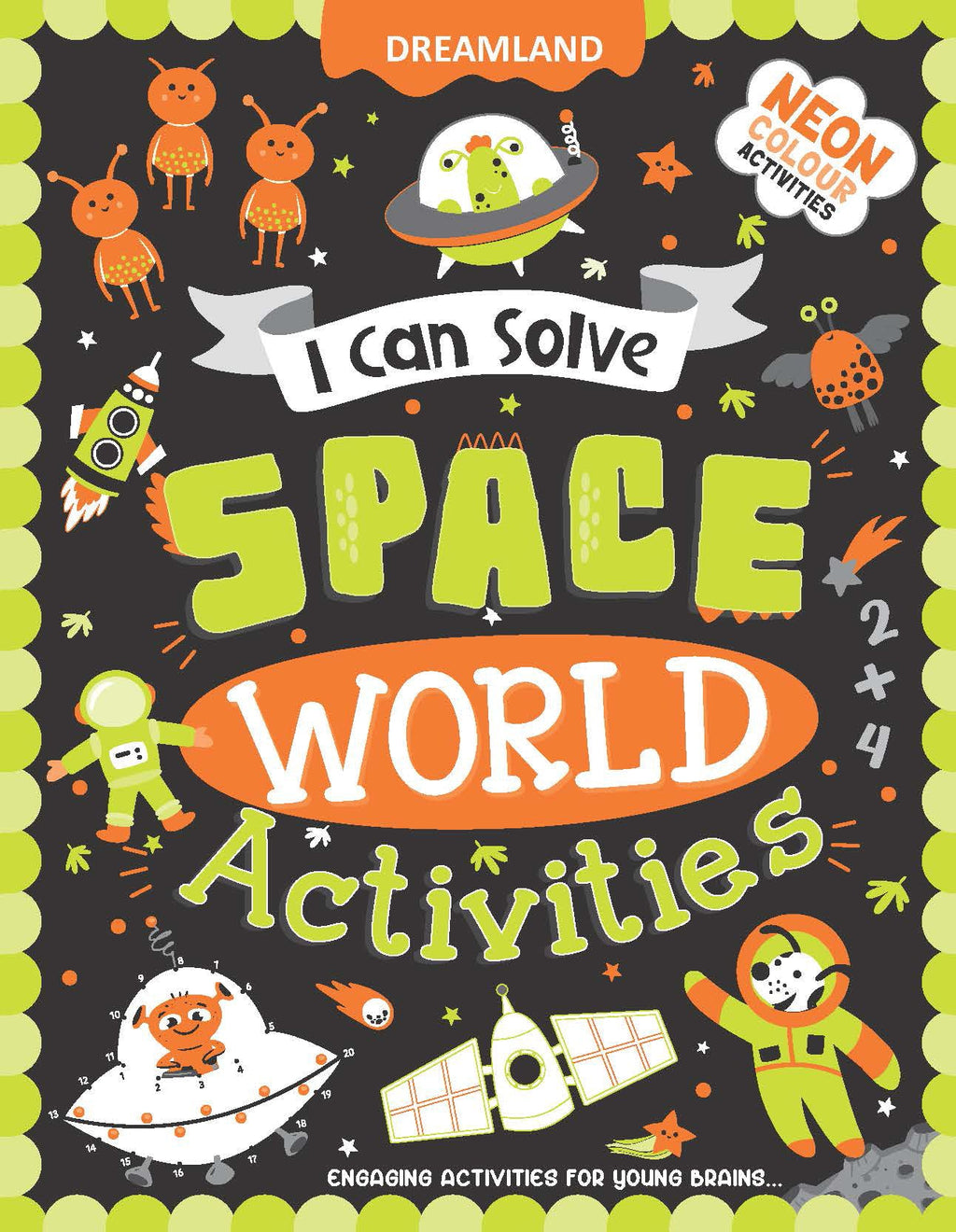 Dreamland Publications Space World Activities - I Can Solve Activity Book for Kids Age 4- 8 Years | With Colouring Pages, Mazes, Dot-to-Dots | Grocsy