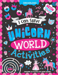 Dreamland Publications Unicorn World Activities - I Can Solve Activity Book for Kids Age 4- 8 Years | With Colouring Pages, Mazes, Dot-to-Dots | Grocsy