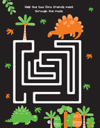Dreamland Publications Dinosaur World Activities - I Can Solve Activity Book for Kids Age 4- 8 Years | With Colouring Pages, Mazes, Dot-to-Dots | Grocsy
