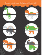 Dreamland Publications Dinosaur World Activities - I Can Solve Activity Book for Kids Age 4- 8 Years | With Colouring Pages, Mazes, Dot-to-Dots | Grocsy