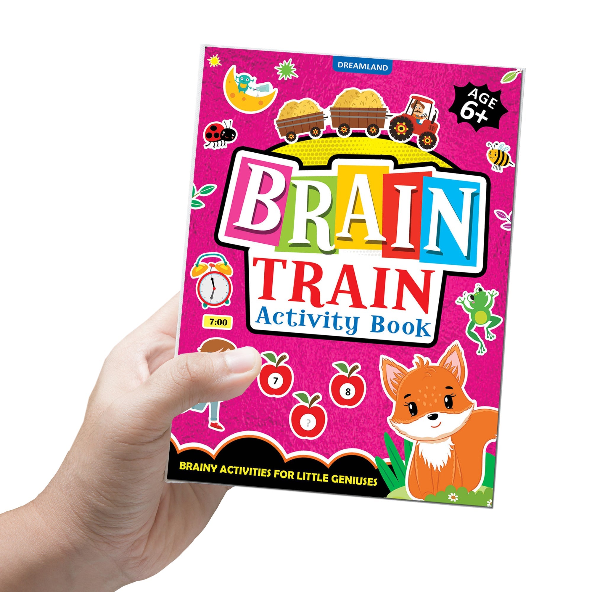 Dreamland Publications Brain Train Activity Book for Kids Age 6+ - With Colouring Pages, Mazes, Puzzles and Word searches Activities | Grocsy
