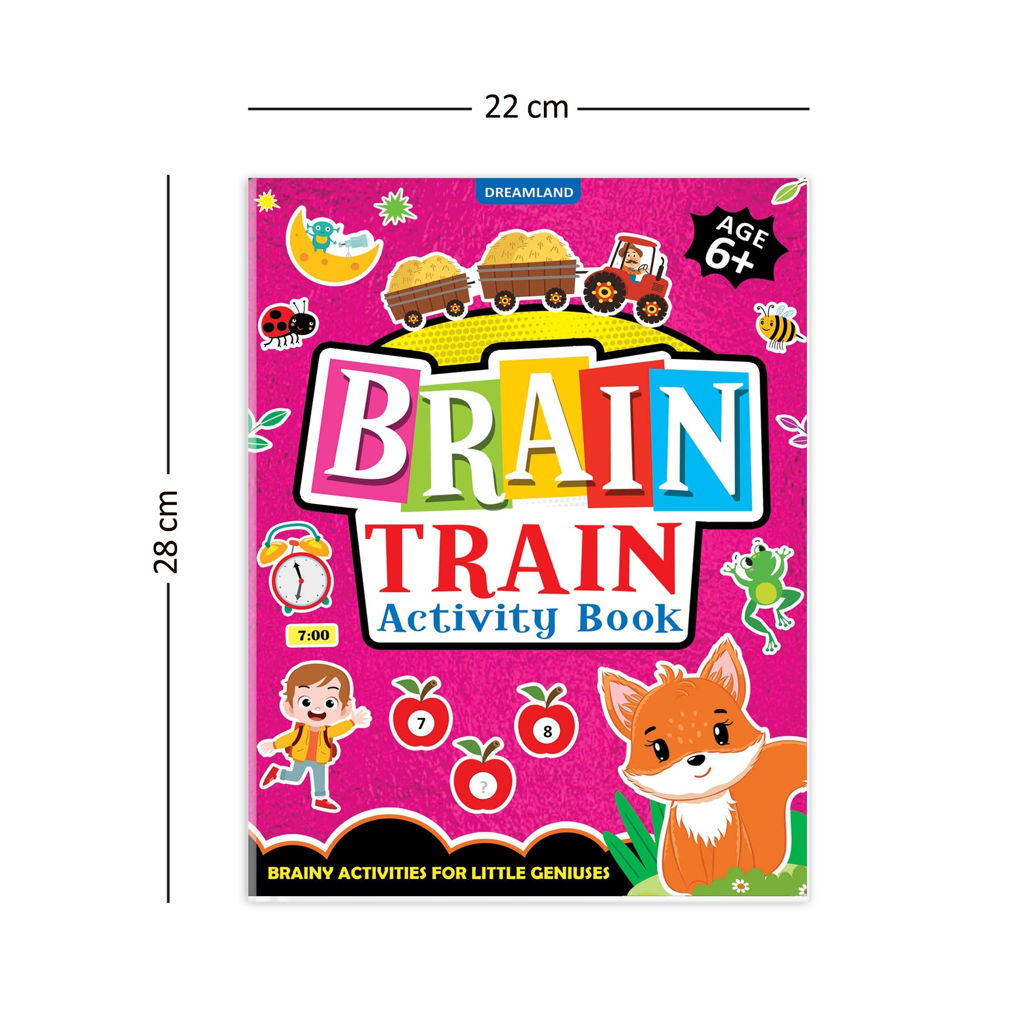 Dreamland Publications Brain Train Activity Book for Kids Age 6+ - With Colouring Pages, Mazes, Puzzles and Word searches Activities | Grocsy