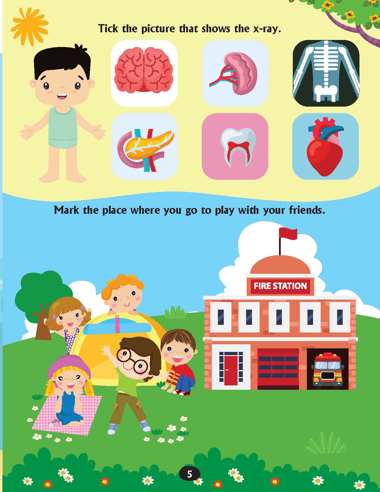 Dreamland Publications Brain Train Activity Book for Kids Age 6+ - With Colouring Pages, Mazes, Puzzles and Word searches Activities | Grocsy