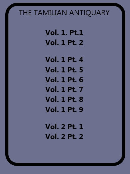Tamilian Antiquary (1907 - 1914) (12-Part Set) 12 Part Set - Gyan Books | Grocsy