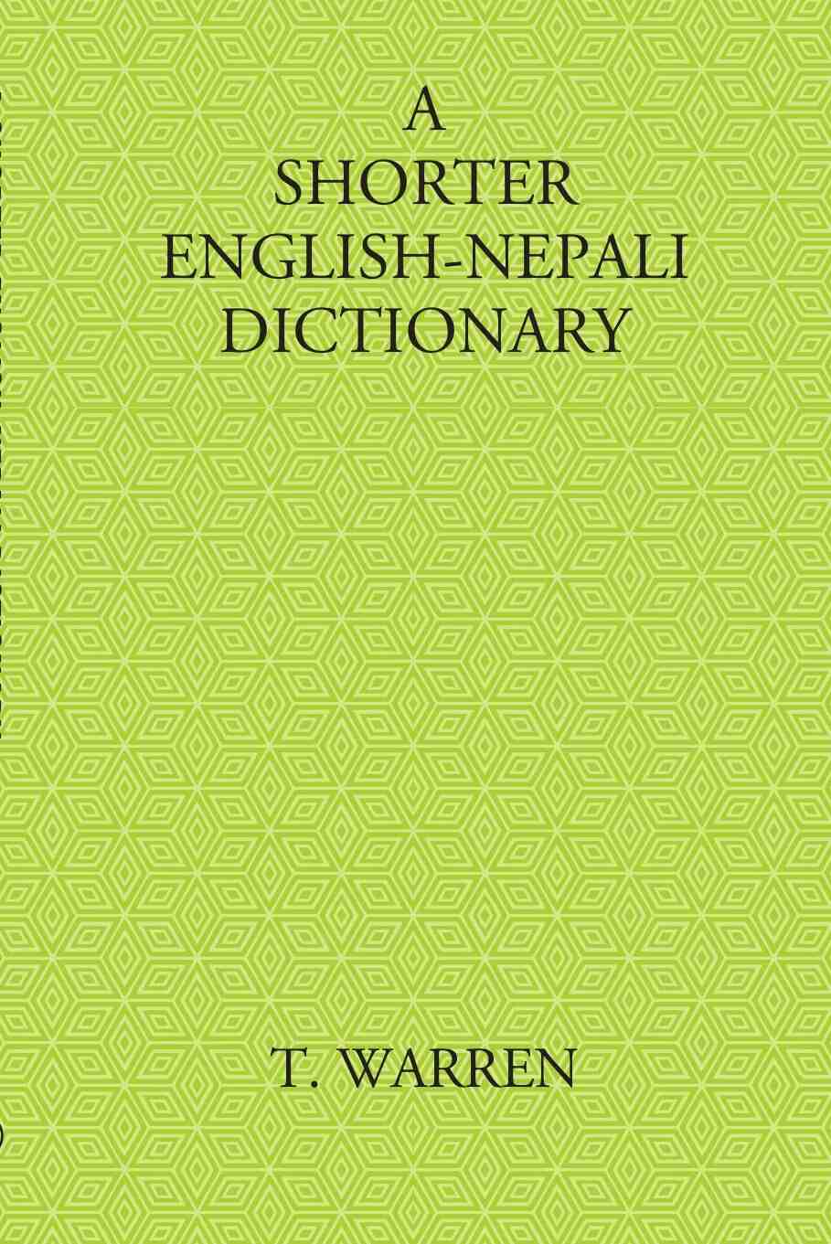 A Shorter English-Nepali Dictionary - Gyan Books | Grocsy