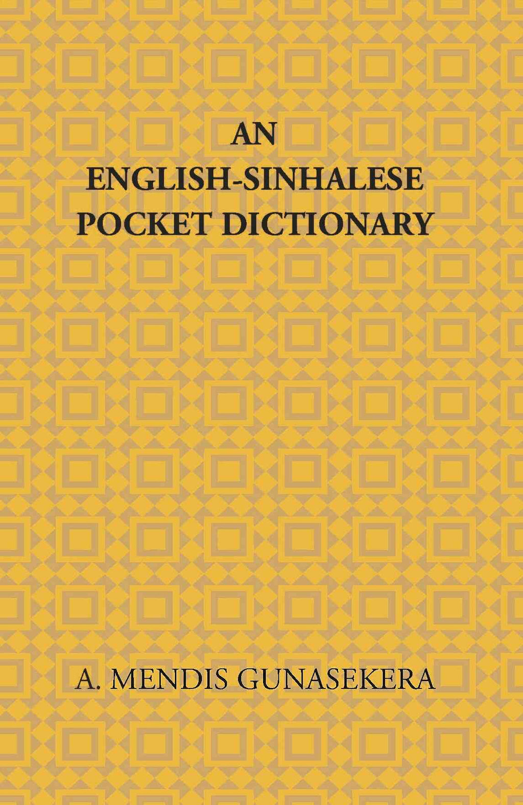An English-Sinhalese Pocket Dictionary - Gyan Books | Grocsy