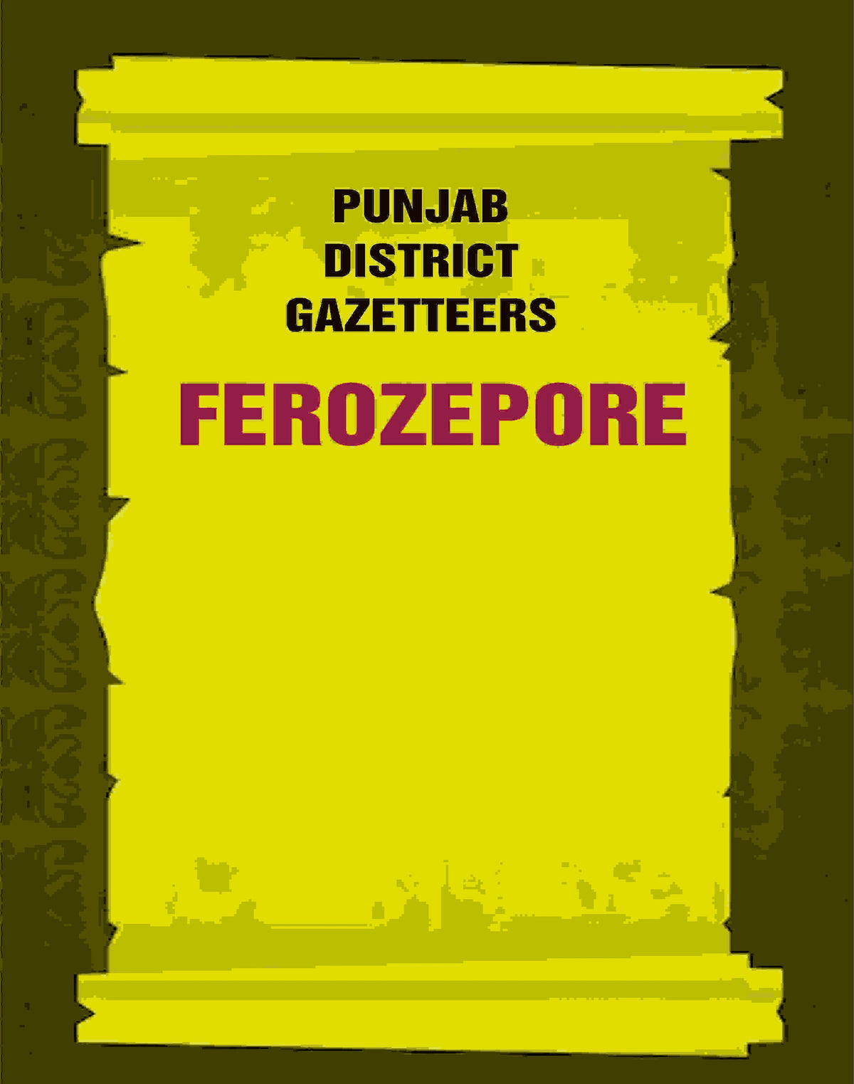 Punjab District Gazetteers: Ferozepore 4th - Gyan Books | Grocsy